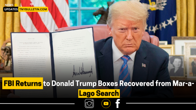 FBI Returns to Donald Trump Boxes Recovered from Mar-a-Lago Search