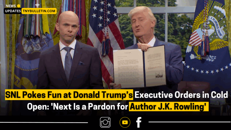 SNL Skewers Donald Trump’s Executive Orders in Cold Open with J.K. Rowling Pardon Joke