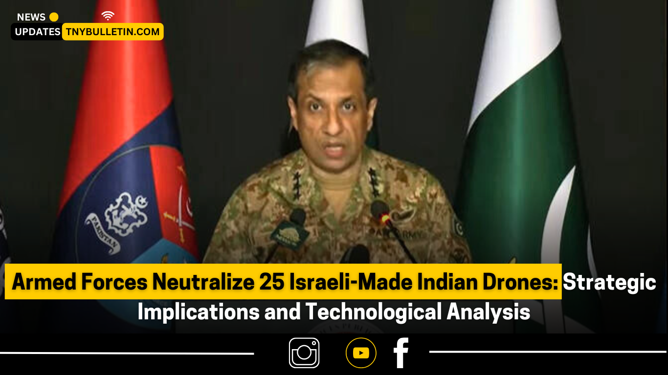 Armed Forces Neutralize 25 Israeli-Made Indian Drones: Strategic Implications and Technological Analysis